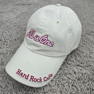 Hard Rock Cafe Hat Strapback OSFM Strap All Is One Script Cream Cozumel Dad Cap
