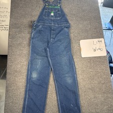 Liberty Overalls Denim Bib Overalls Vintage W40 L34 Dark Wash Dark Indigo Blue