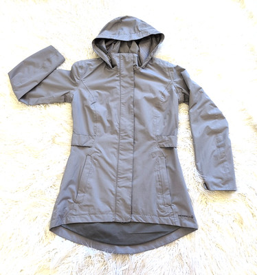 Merrell Waterproof Select X Dry Teal Full Zip Hooded Windbreaker Rain Coat XXS