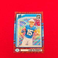 2024 Optic - Ladd McConkey #328 Optic Preview Red Wave Prizm (RC) Chargers