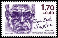 Timbre de 1985-  Jean-Paul Sartre 1905-1980 - N° 2357 Neuf