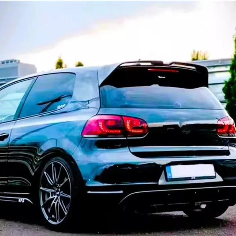 Rear Roof Spoiler Boot Wing Lip Oettinger Style Black For VW Golf MK6 TSI TDI
