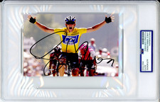 LANCE ARMSTRONG SIGNED 4x6 PHOTOGRAPH USA CYCLING OLYMPICS AUTOGRAPH PSA DNA COA