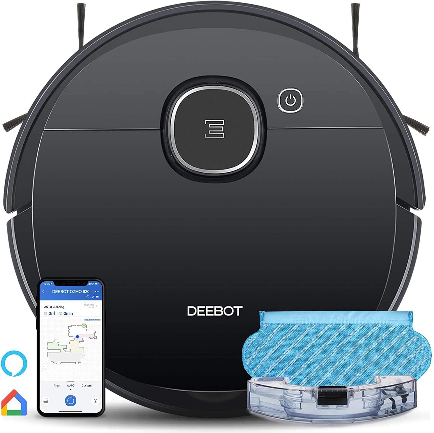 ECOVACS Deebot OZMO 920 2-in-1 Mopping Robotic Vacuum Cleaner Wi-Fi Smart App