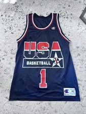 Vintage 1996 Tim Hardaway #1 USA Basketball Olympics Jersey Size 40 Champion