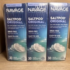 3-Pack NAVAGE Original Saltpods 30 Capsules Each - 90 Saltpods Total Exp: 04/30
