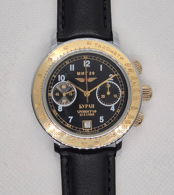 Poljot MIG 29 Buran Armbanduhr Chronograph Kaliber 3133 limitiert 290/980
