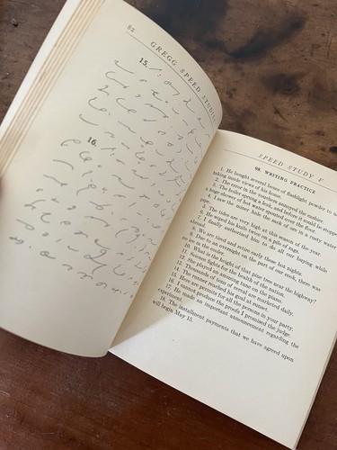GREGG Speed Studies Anniversary Edition Antique 1929 Shorthand Manual HC Book - Picture 6 of 7