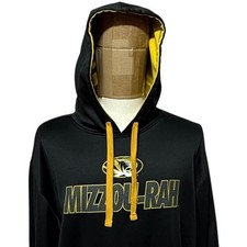 Missouri Tigers Football Hoodie Mens XL Black Gold Pullover Majestic 101