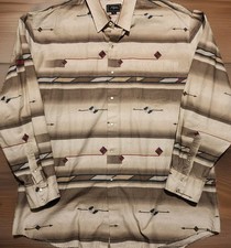 VTG Roper Shirt Mens XL Pearl Snap Long Sleeve Western Aztec Cowboy Southwestern