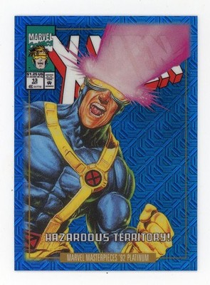 2024 Marvel Masterpieces '92 Platinum BLUE TRAXX VARIANT COVERS #13-V Cyclops