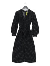 Whistles Women's Jumpsuit UK 8 Black Polkadot 100 Polyester Wide-Leg Jumpsuit