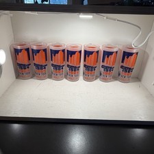 Vintage Original 1964-65 New York World's Fair Set 7 Souvenir Glasses Retro MCM