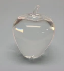 Signed Steuben Glass Crystal Apple Paperweight