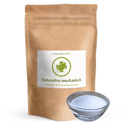 VITALUNDFITMIT100 GMBH, SIEMENSSTR. 10, 41363 JÜCHEN Original Naturnatron amerikanisch | 1000 g | Natriumhydrogencarbonat E500ii