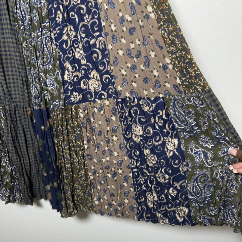 Falda De Colección Años 90 Whimsigoth Fairy Grunge St. John's Bay Mujer Grande Patchwork Azul Foto 3 de 4