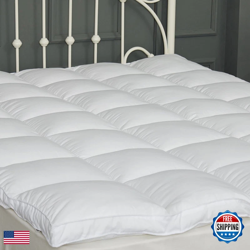 Sufuee Mattress Topper Twin Size 2 Inch Thick Down Alternative Quilted Mattress