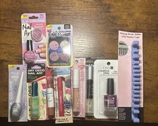 L.A. COLORS, CND, Ioni Full Size Makeup Lot Eyeshadow, Nail Art, Lip Kit