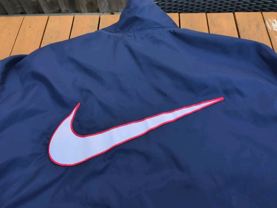 Vintage 90s Nike USA Soccer Nylon Lined Windbreaker Jacket Made In USA — 第 4/4 张图片