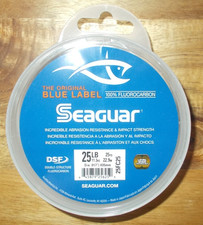 Seaguar Blue Label 100 Fluorocarbon Leader Fishing Line NEW 25lb 25yd