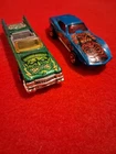 Vintage 1975 Hot Wheel Lot of Two Diecast Cars Creature Screacher Tiki Vet Car