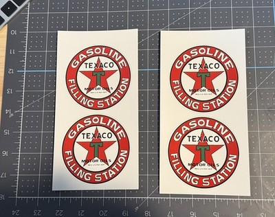 Texaco Vintage  Automotive Gas Oil Related Stickers Scrap Book Water Bottles