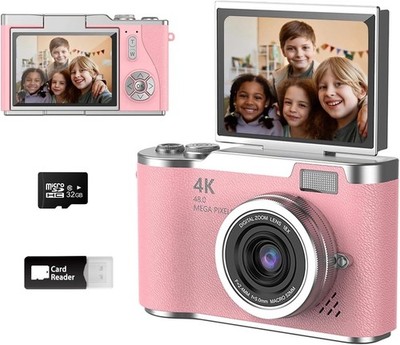 Heymao 4K Digitalkamera 48MP Tragbare CCD Kamera 8X Zoom Videorecorder Geschenk