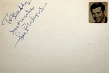 LEE PHILIPS Autographed Signed 4"x 6" INDEX CARD Samson and Delilah PEYTON PLACE