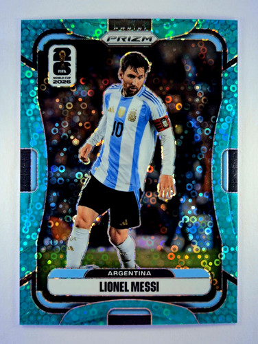 Lionel Messi 2026 Panini Prizm FIFA World Cup #10 Teal Disco Prizm 18/149