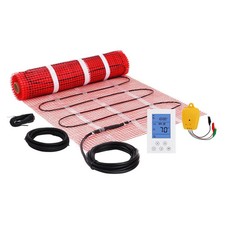 Floor Heating Mat, 30 Sq.ft, Electric Radiant In-Floor Heated Warm System with D
