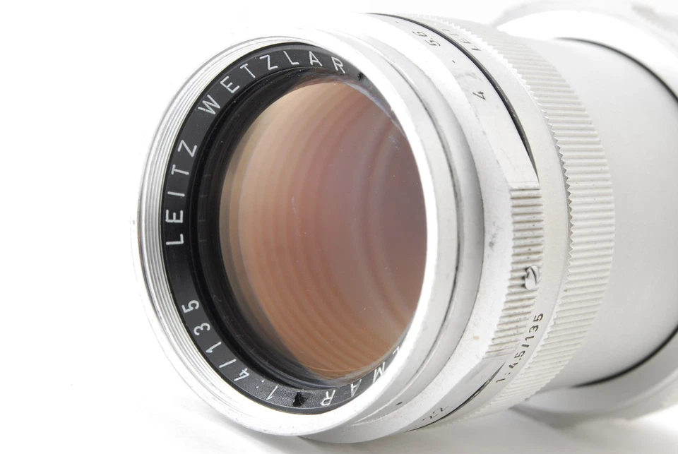 [ESTADO PERFEITO] Lente Leica Elmar 135mm F/4 Leitz Wetzlar M MF prata do Japão - Imagem 3 de 4