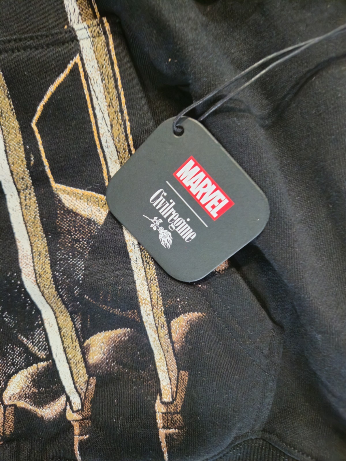 Marvel x Civil Regime Deadpool Wolverine Hoodie Mens Medium Black Pullover New image 5