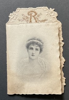 Attractive Vintage Raphael Tuck Used Christmas Card Of A Lady