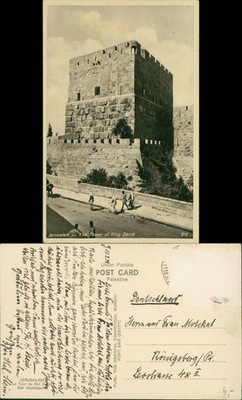 Jerusalem Jeruschalajim (רושלים) The Tower of King David 1940