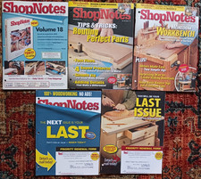 ShopNotes Magazine - Lot of Five 5 - Issue 115, 117-120 - 2011 Edition - DIY
