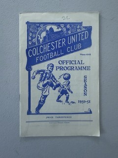 Colchester United v Bristol City Official Programme Division 3 1950 51