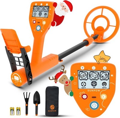 Kinder Metalldetektor IP68, wasserdichte Spule, verstellbarer Stiel, 3 Modi