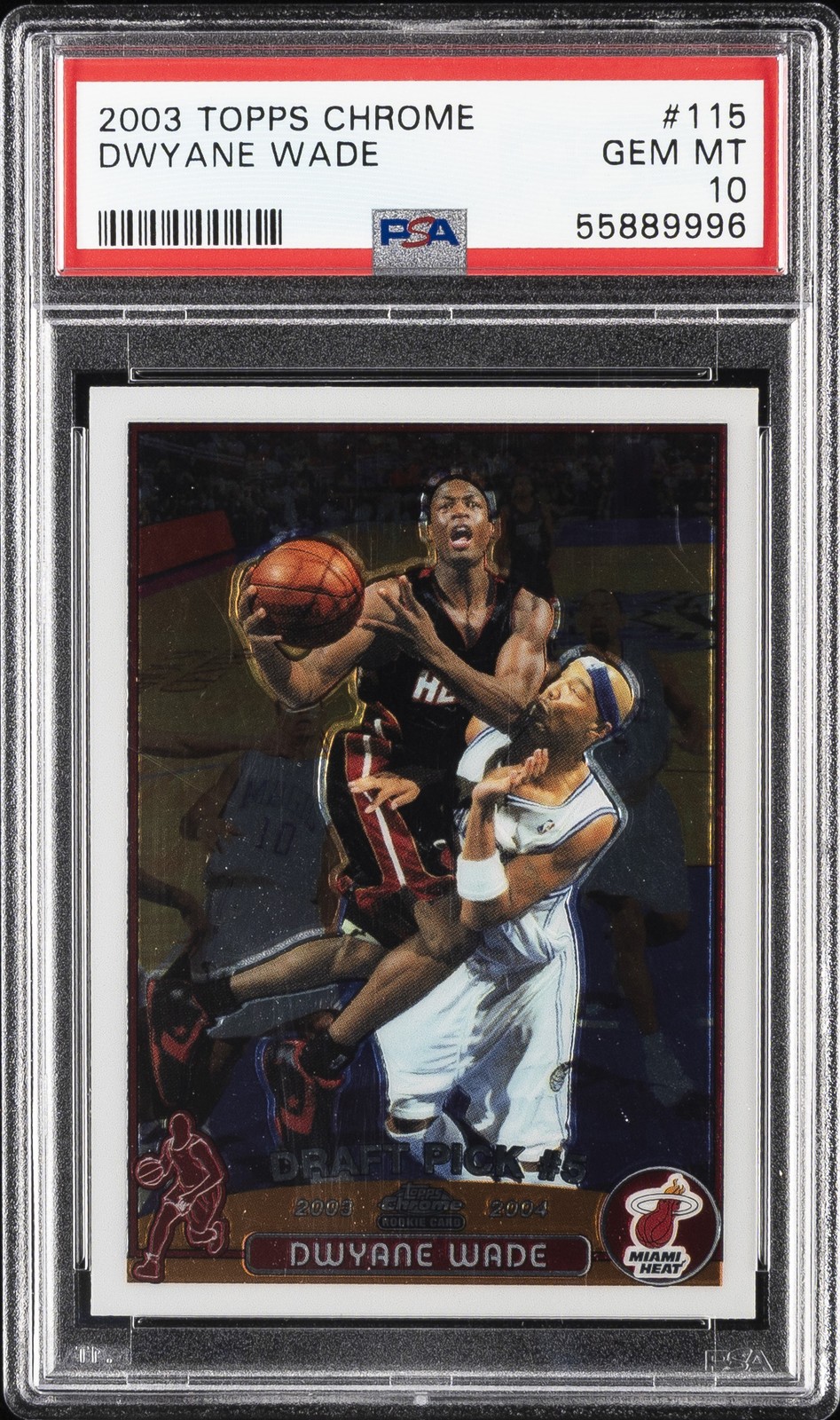 2003 TOPPS CHROME #115 DWYANE WADE ROOKIE RC PSA 10