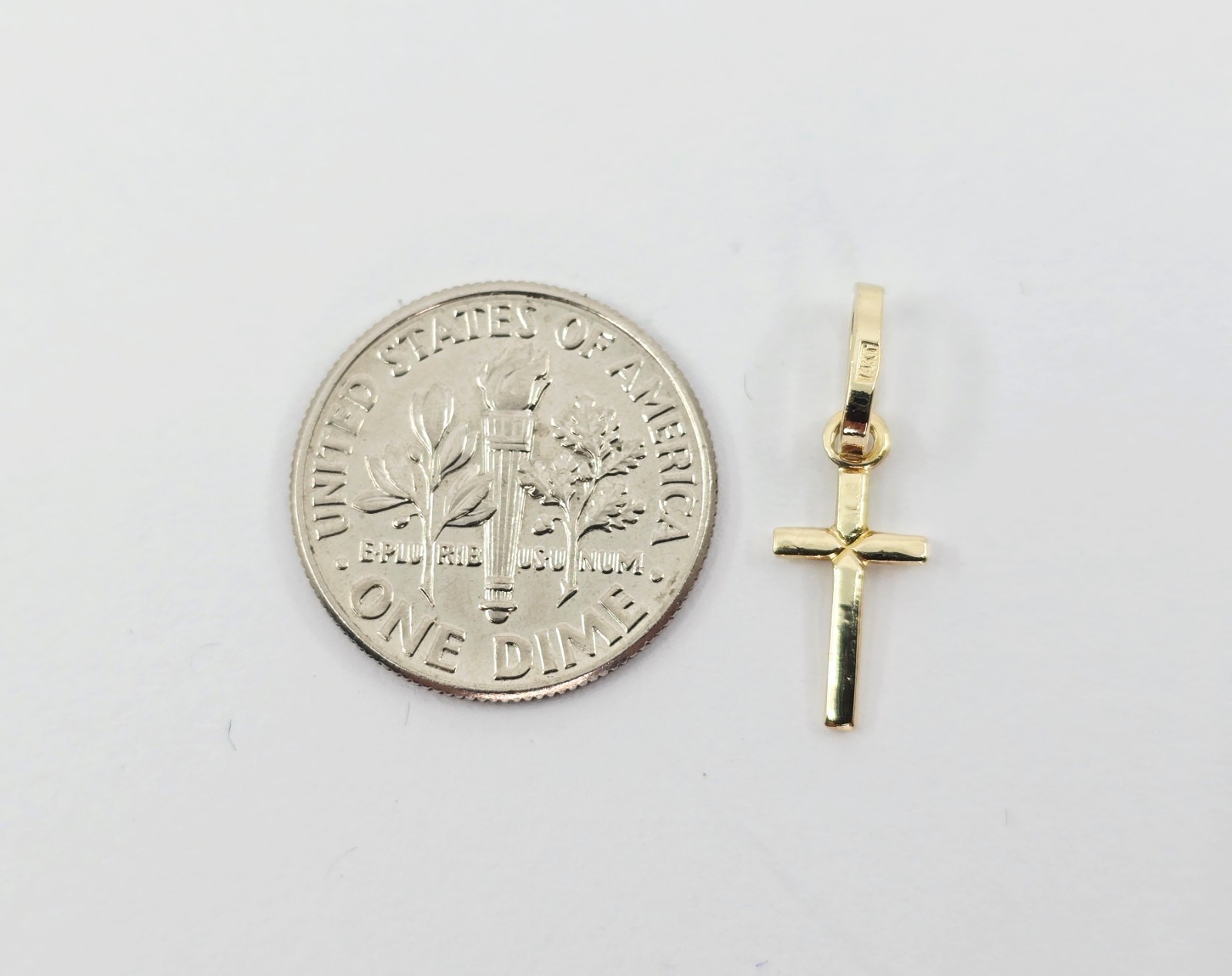 Unique Tiny 14K Solid Yellow Gold Made in Italy R… - image 9