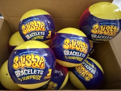 Slap Bracelet Surprise Balls Lot of 10 Kids Toy Party Favor Charms