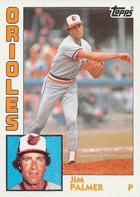 1984 Topps - Jim Palmer #750 1979-83 Losses Not Printed in Stats Orioles