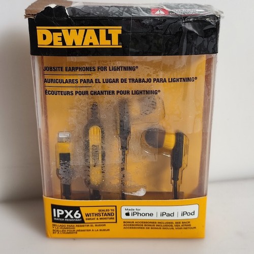 DEWALT Jobsite Earphones For Lightning IPX6 For iPhone iPad iPod - 190 3017 DW2 - 第 5/11 張圖片