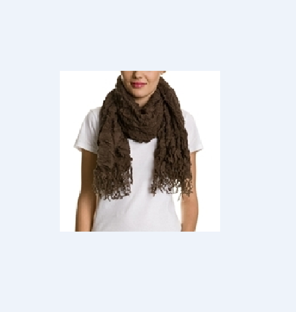 Foulard froissé Mix orange et rose | Écharpe douce en polyester