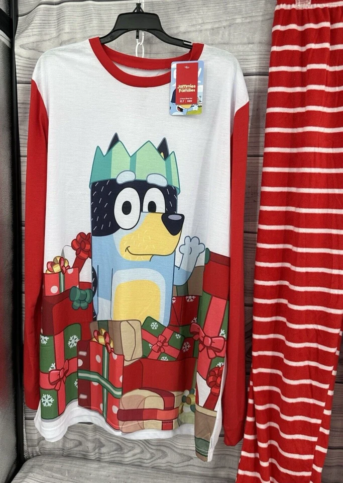 PIJAMA NAVIDAD AZUL HOMBRE Grande y Alto Talla XLT ROJO/BLANCO NUEVO CON ETIQUETA Foto 3 de 4