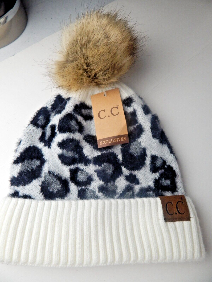 Pom Beanie Cc Leopard Beanie Exclusives Soft Beanie Winter Cap