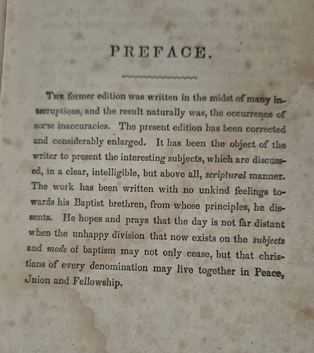 Vintage 1866 book Manual of Christian Baptism Infant Baptism and the Mode - Imagen 4 de 10