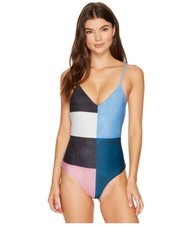 Mara Hoffman Women's Celeste Colorblock One-Piece Swimsuit L47715 Size Large