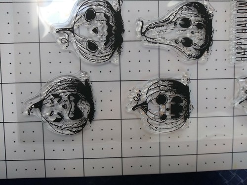Universal Acrylic Stamp Halloween Jack olantern gourd emoji trick pumpkin patch - Picture 3 of 5
