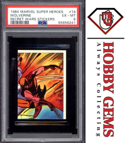 WOLVERINE PSA 6 1984 Marvel Super Heroes Secret Wars Stickers #74 C1 - Afbeelding 1 van 2
