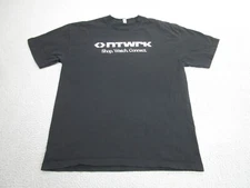 NTWRK Shirt Mens Large Black Los Angeles Apparel Garment Washed Street Wear USA